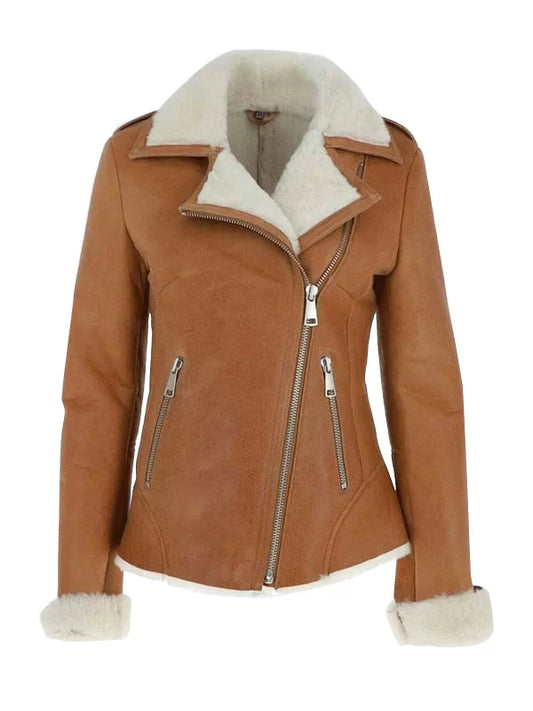 Ten brown Fur shearling jacket