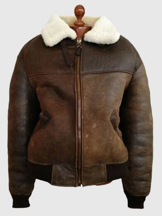 B3 Leather Bomber Pilot Aviator Jacket