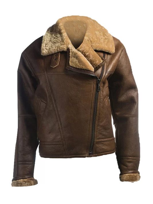 Brown B3 Shearling Leather Jacket