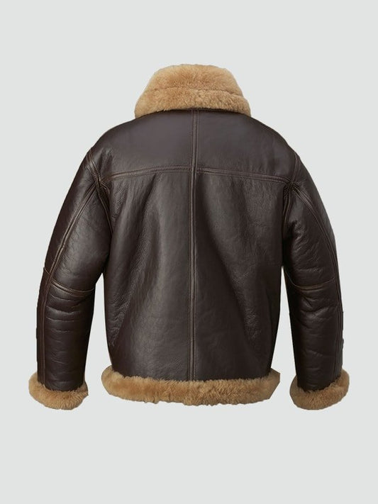 Mens RAF Shearling Leather Jacket