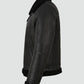 Mens Jet Black Shearling Jacket