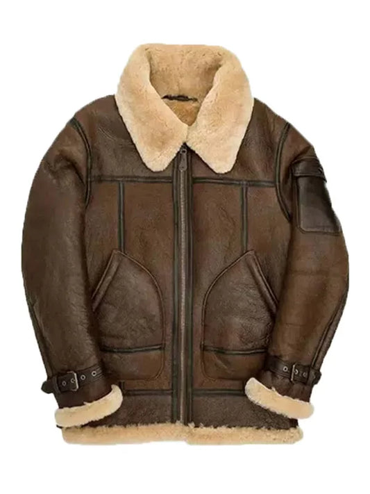 Mens B3 Aviator Shearling Leather Jacket