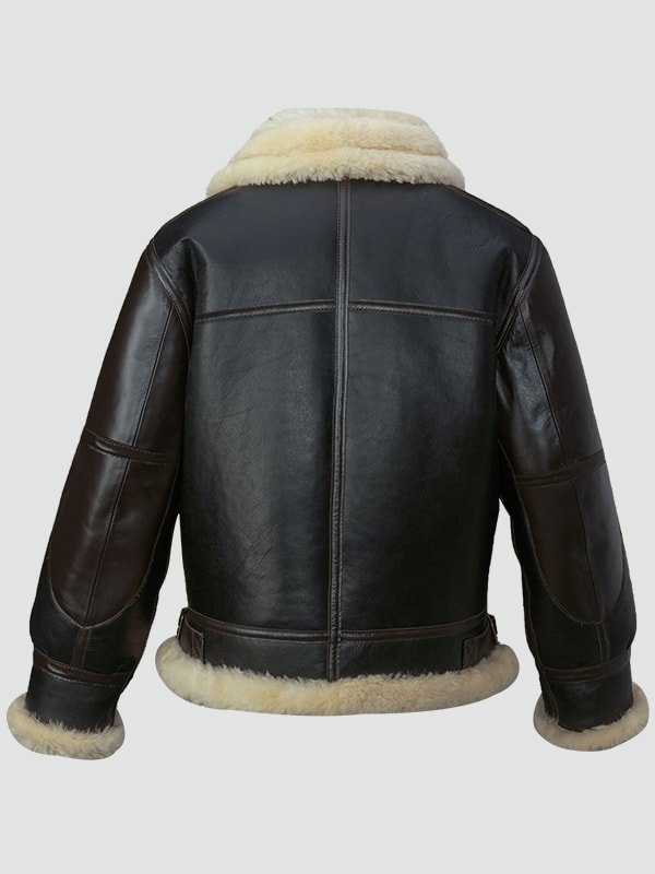 Mens Black Shearling B3 Flying Leather Jacket