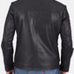 Men’s Flap Pockets Black Leather Jacket