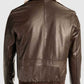 Men’s Brown Pilot Bomber Shearling Jacket