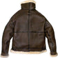 Mens B3 Bomber Aviator WWII Shearling Sheepskin Leather Jacket