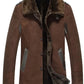 Mens Shearling Brown Reacher Style Coat