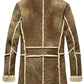 Mens Reacher Style Brown Sheepskin Leather Coat