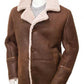 Men’s Sheepskin Brown Leather Shearling Coat