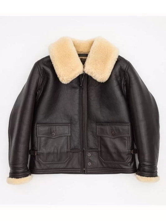 Navy M-445A Flight Leather Shearling Jacket