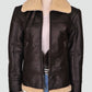 Women Shearling Aviator Bomber Jacket