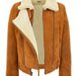 Women's Genuine Sheepskin Shearling Leather Jacket