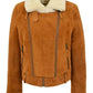 Women's Genuine Sheepskin Shearling Leather Jacket