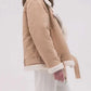 Women’s Aviator Beige Shearling Cotton Jacket