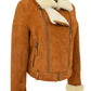 Women's Genuine Sheepskin Shearling Leather Jacket