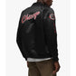 Chicago Bulls Bomber Black Satin Jacket