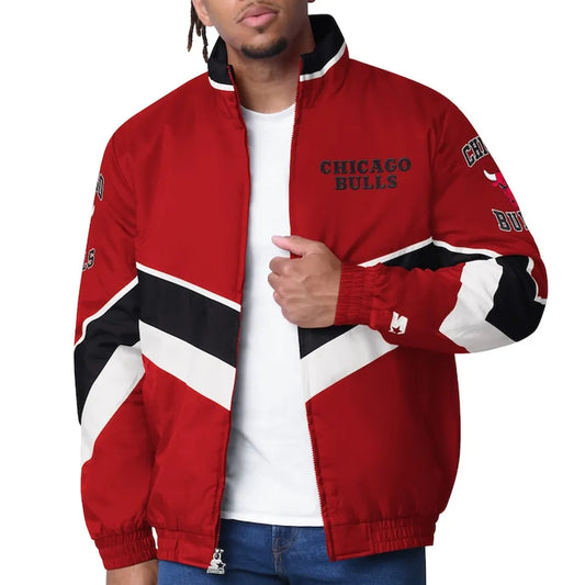 Chicago Bulls Captain Red Varsity Satin Jacket