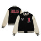 Chicago Bulls Classics Black and Off White Varsity Jacket