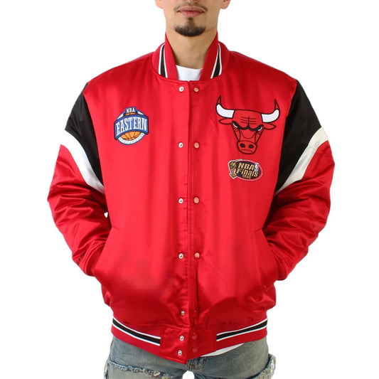 Chicago Bulls Eastern Scarlet Satin Jacket