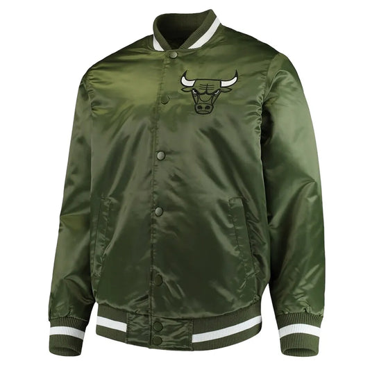 Chicago Bulls Forest Green Satin Jacket