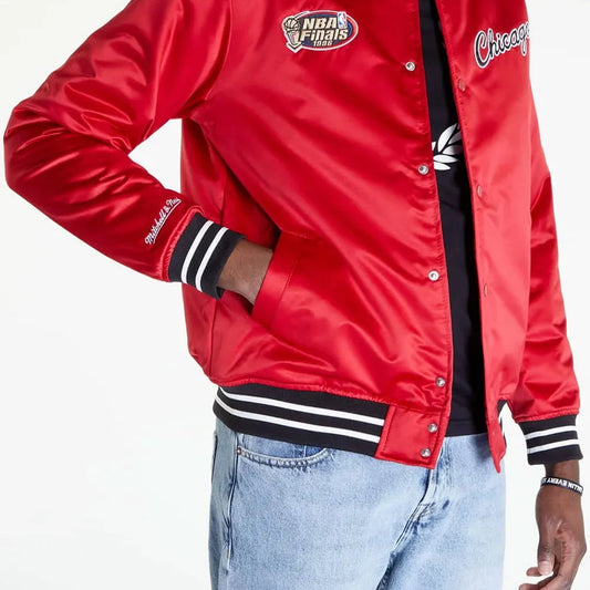 Chicago Bulls Heavyweight Red Satin Jacket