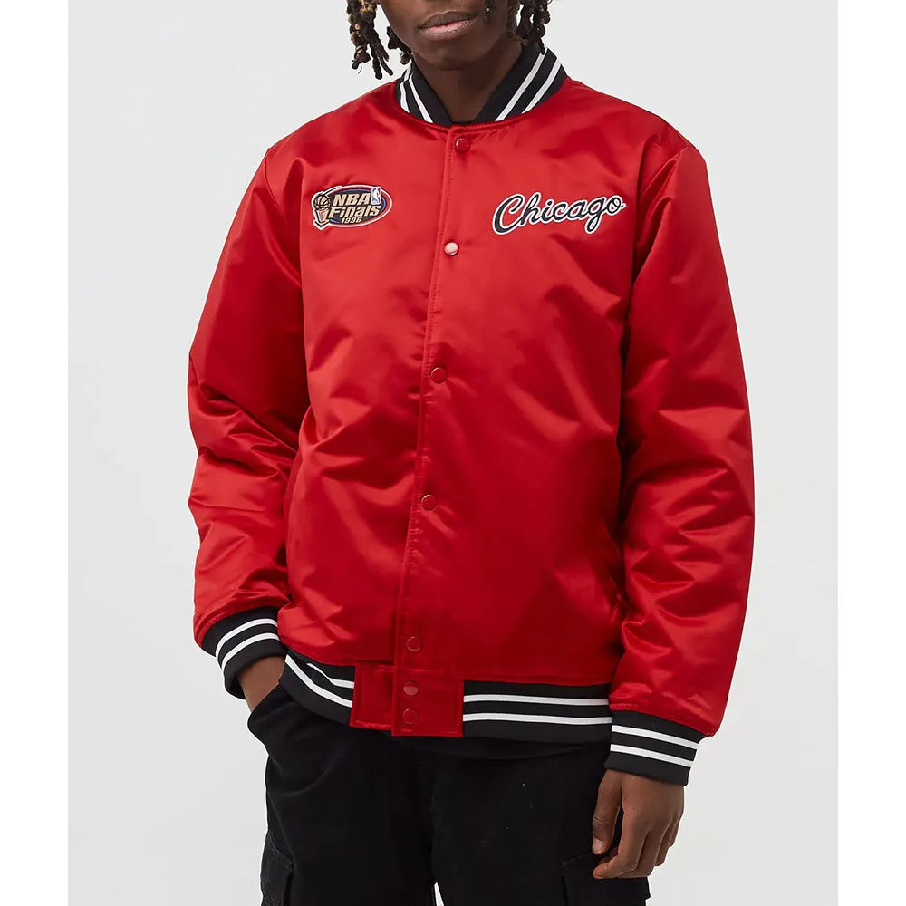 Chicago Bulls Heavyweight Red Satin Jacket