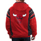 Chicago Bulls Red Home Team Half-Zip Hooded Jacket