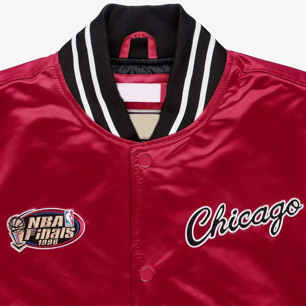 Chicago Bulls Scarlet Heavyweight Satin Jacket