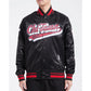 Chicago Bulls Script Tail Red Satin Jacket