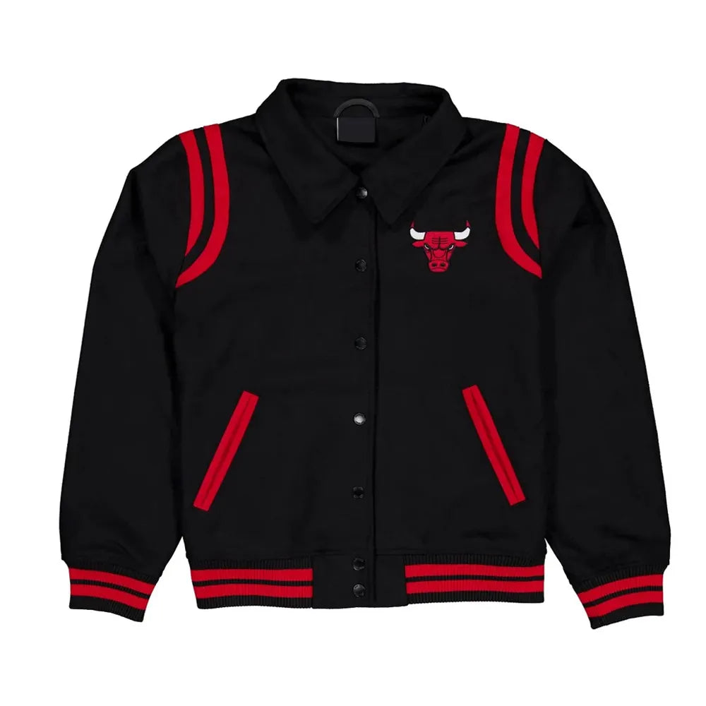 Chicago Bulls Sport Night Teddy Varsity Jacket