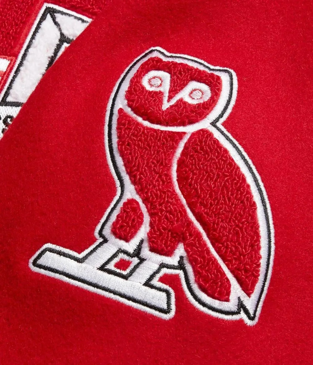 OVO Chicago Bulls Varsity Red Wool Jacket