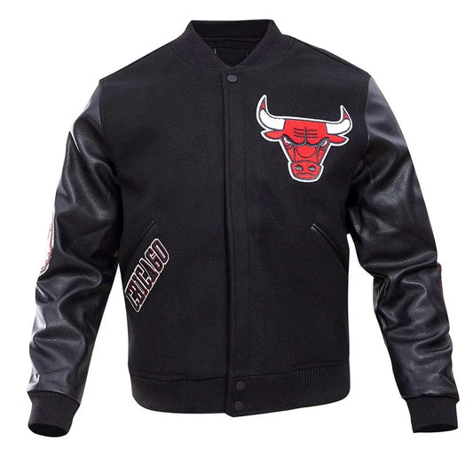 Classic Chicago Bulls Varsity Wool/Leather Jacket