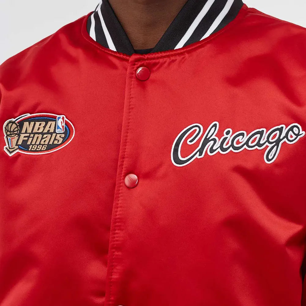 Chicago Bulls Heavyweight Red Satin Jacket