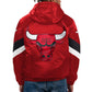 Red Force Play Chicago Bulls Hoodie Half-Zip Jacket