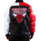 Tri-Color Chicago Bulls Varsity Satin Jacket