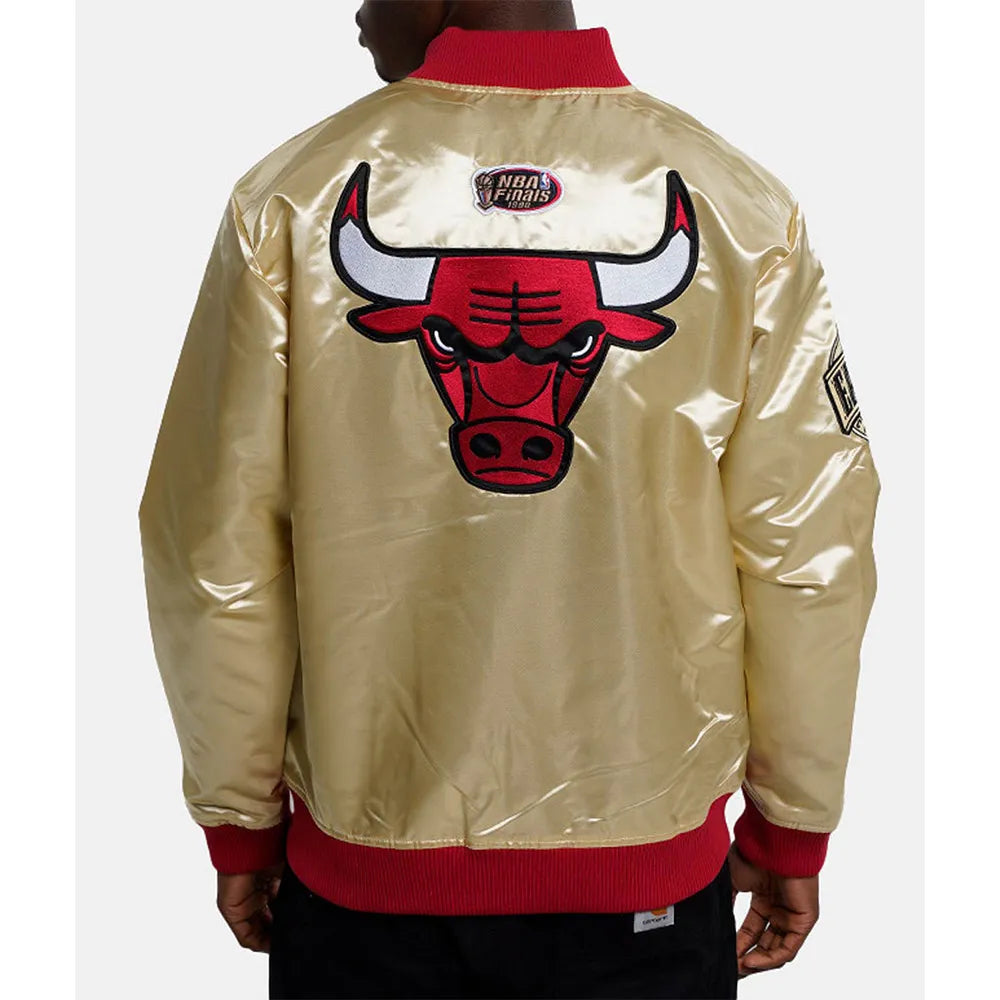 Chicago Bulls Team OG 2.0 Gold Satin Jacket