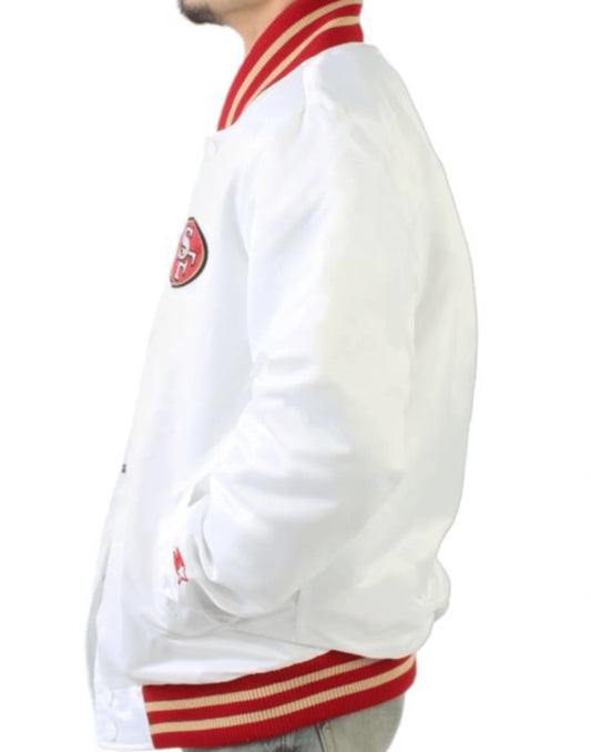 San Francisco White 49er Super Bowl Jacket