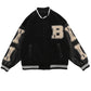 Skeleton Bad To The Bone Patchwork Varsity Jacket