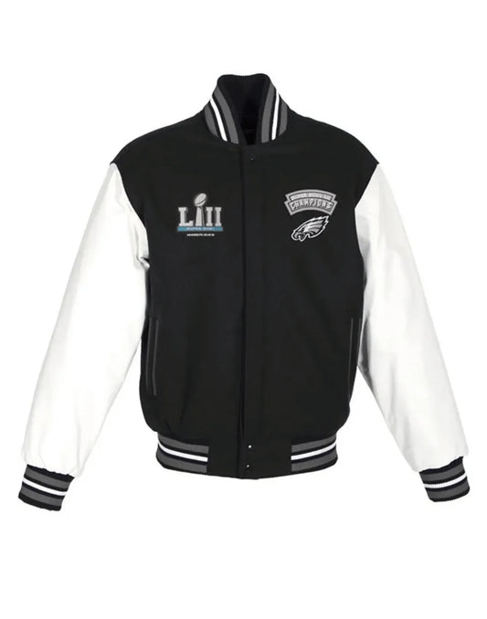 Super Bowl Champions Philadelphia Eagles Black Varsity Jacket