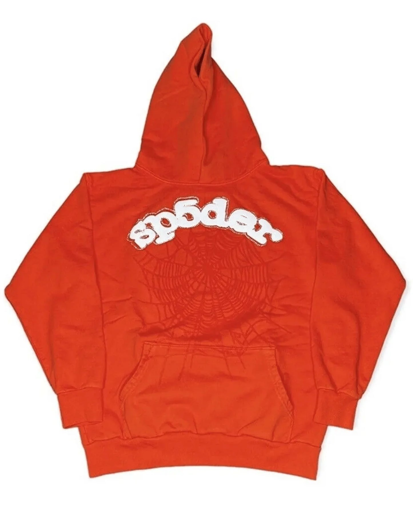 Sp5der Orange Websuit Hoodie