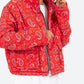 Red Bandana Puffer Jacket