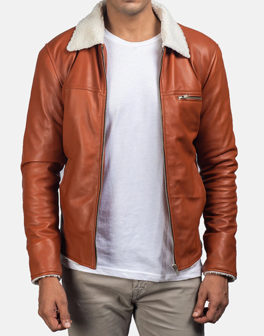 Men’s Tan Dan Frost Shearling Jacket