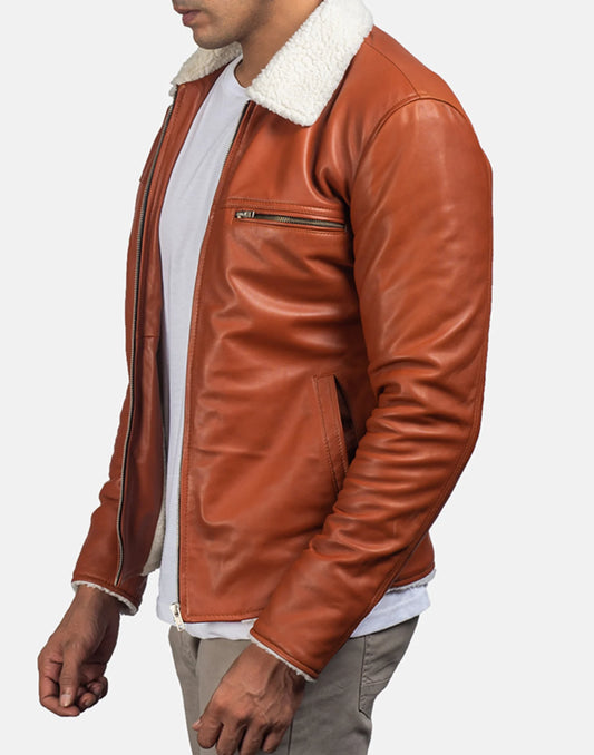 Men’s Tan Dan Frost Shearling Jacket