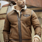 RAF Aviator Airforce Shearling Leather Jacket