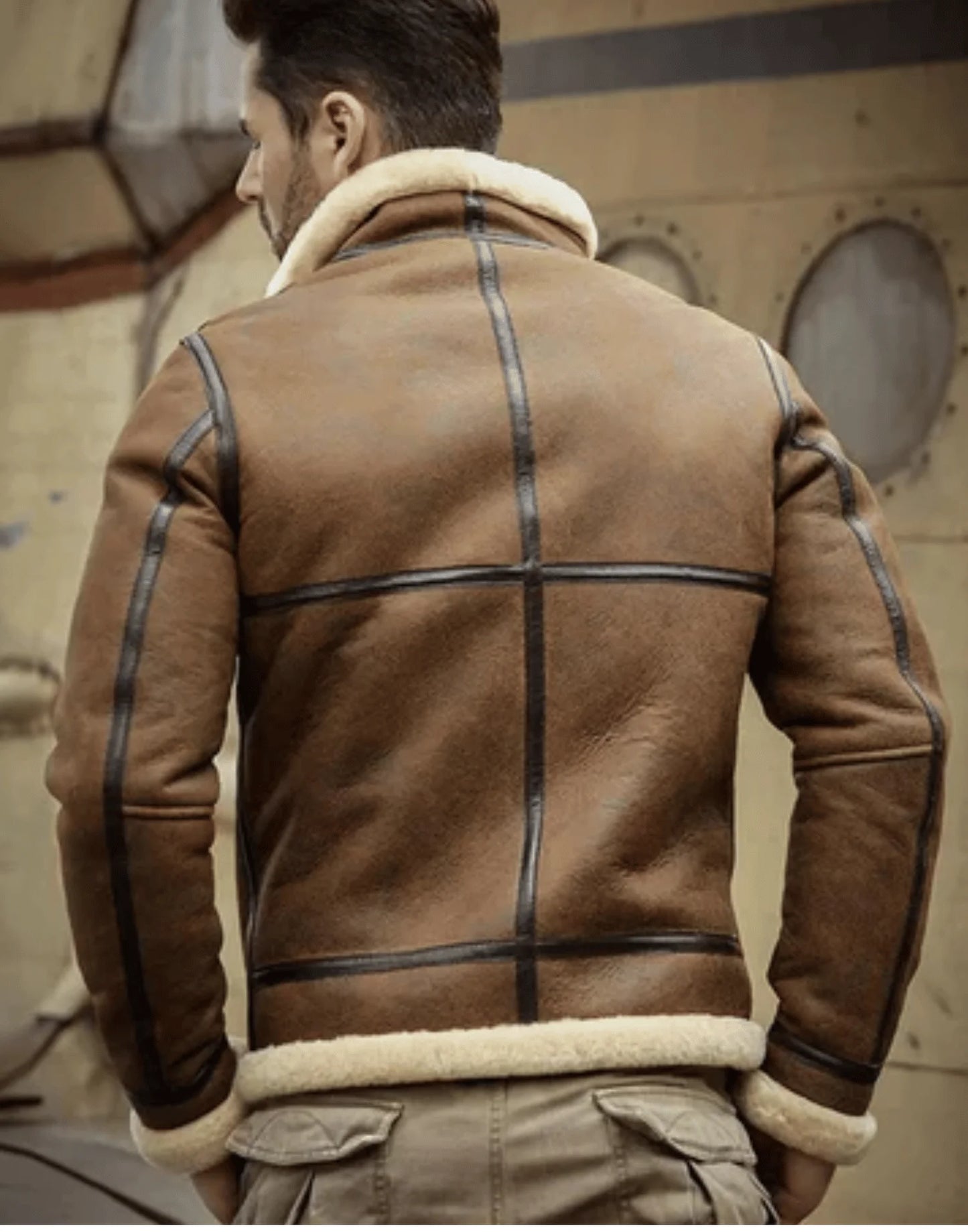 RAF Aviator Airforce Shearling Leather Jacket