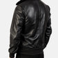 Airin G-1 Black Leather Bomber Jacket