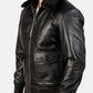 Airin G-1 Black Leather Bomber Jacket