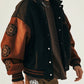 Black and Brown Wool Galsang Varsity Jacket