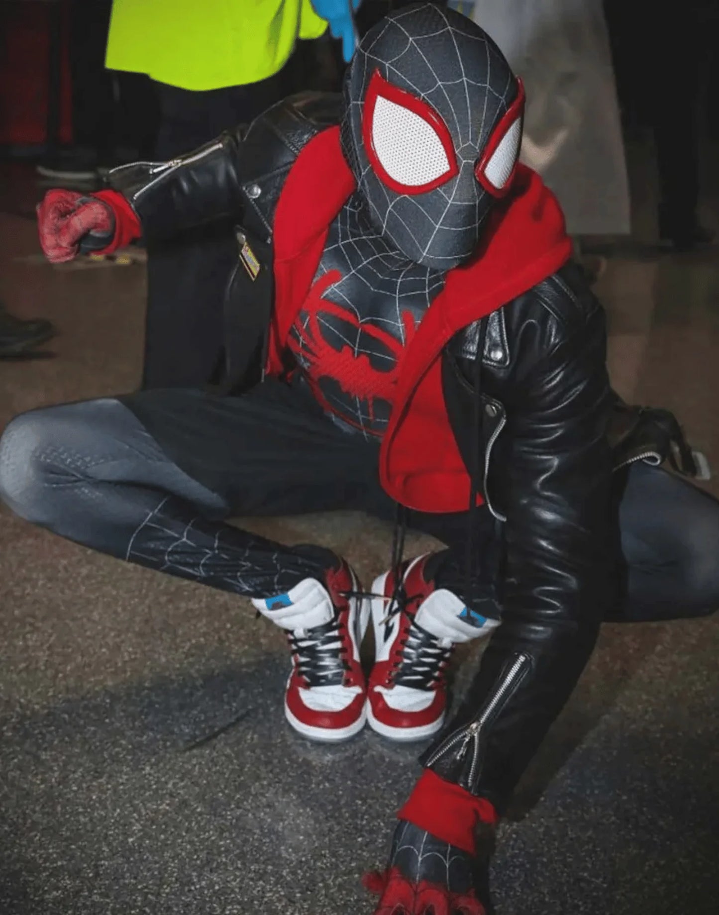 Spider‑Man Miles Morales Biker Hoodie Jacket