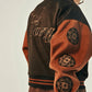 Black and Brown Wool Galsang Varsity Jacket